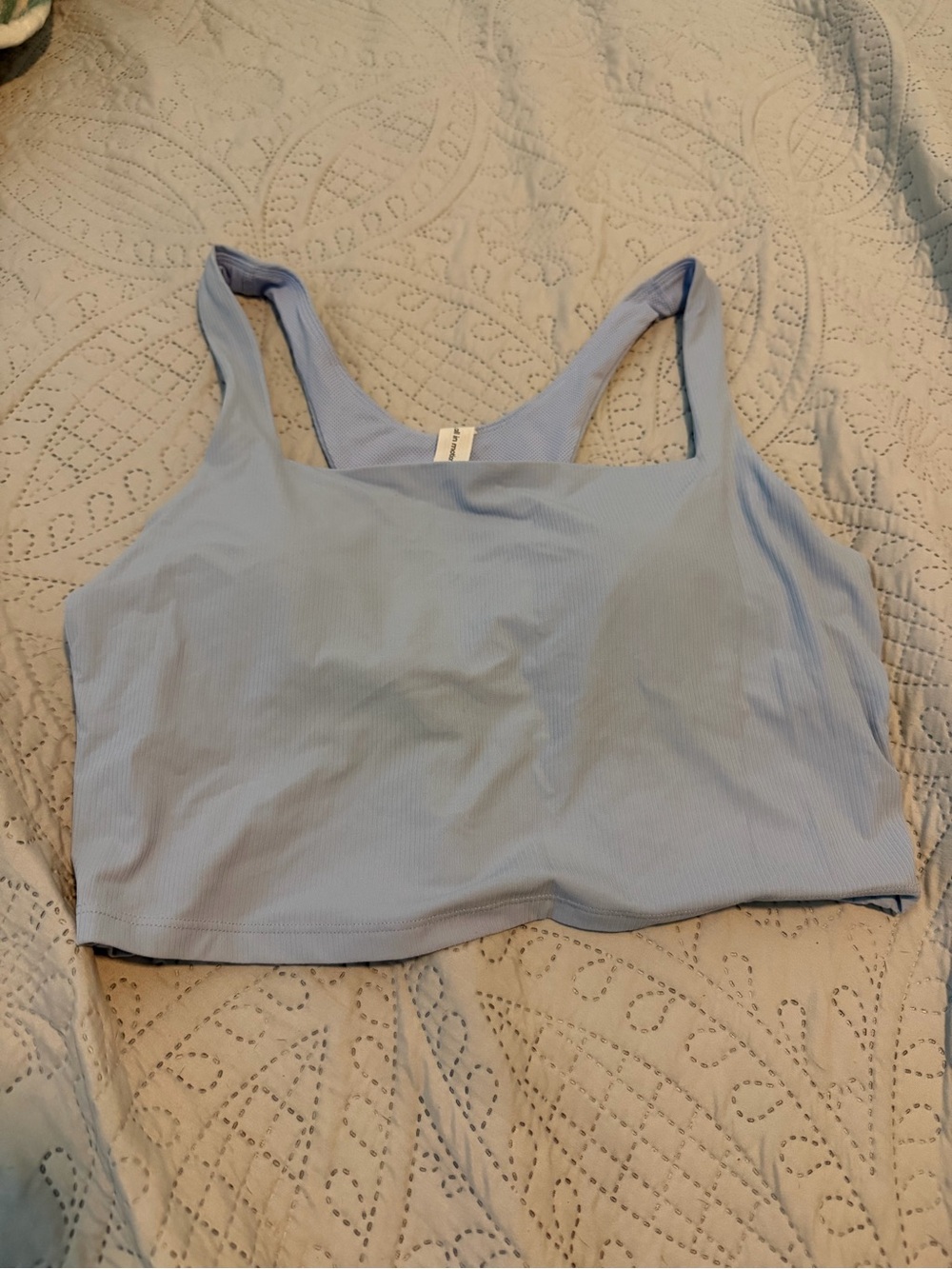 all in motion periwinkle Ribbed Sports Bralette